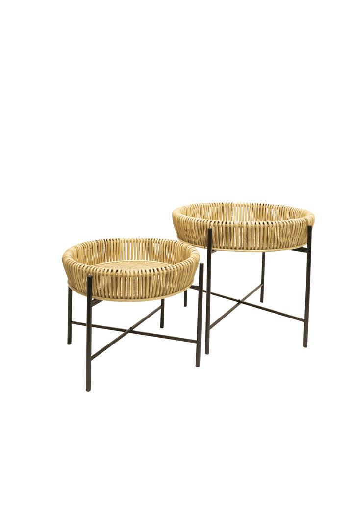 Skandi Rattan Tables - Natural