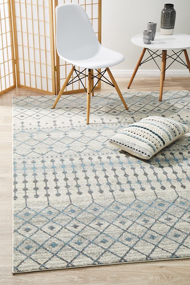 Slate White Transitional Rug 290x200cm
