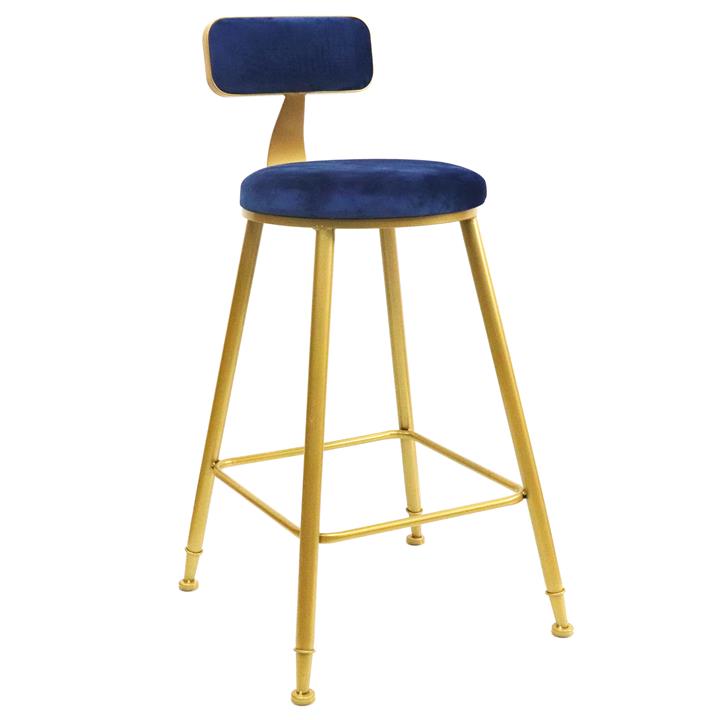 Sleek Bell Kitchen Bench Height Stool Blue