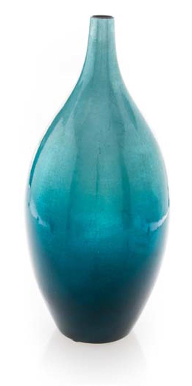 Slim Neck Bulb Vase Faded Aqua