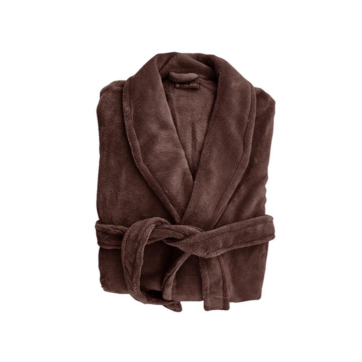S/M Microplush Robe Bitter Chocolate