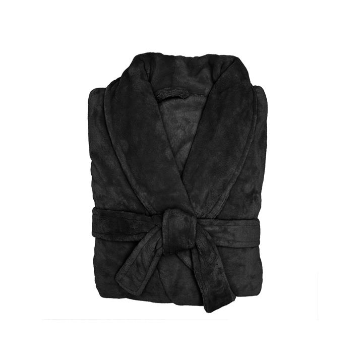 S/M Microplush Robe Black