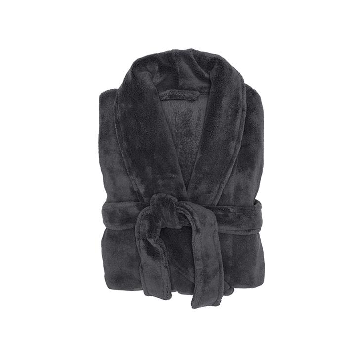 S/M Microplush Robe Charcoal