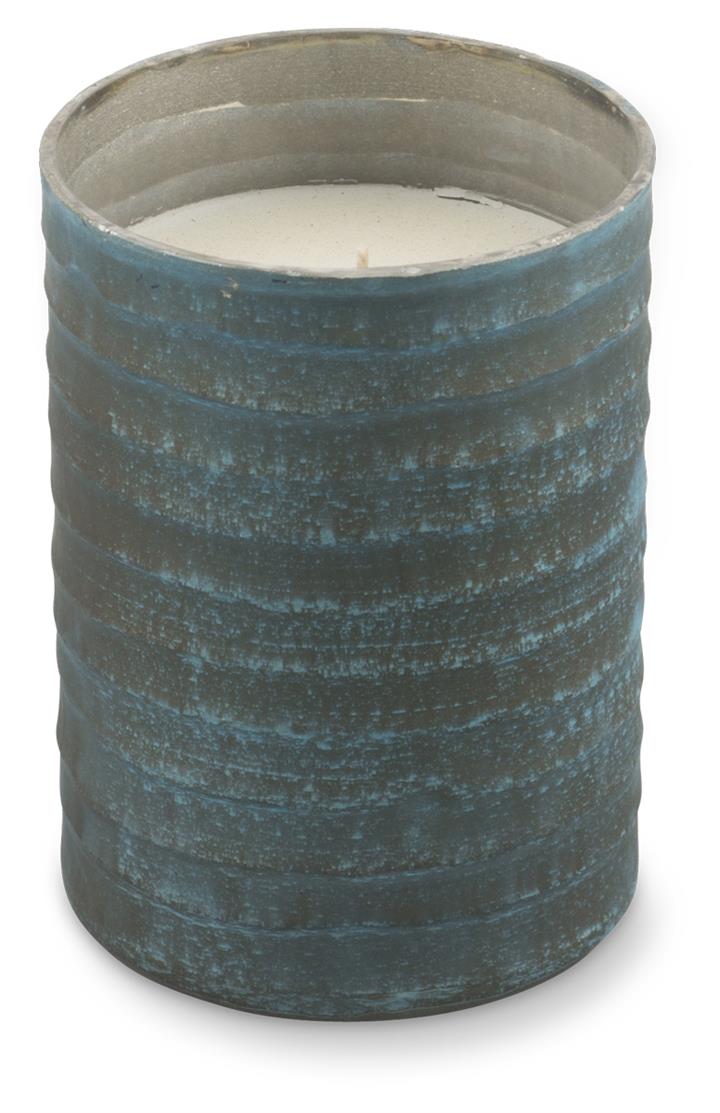 Small Eshan Paraffin Wax Filled Etched Glass Candle Holder