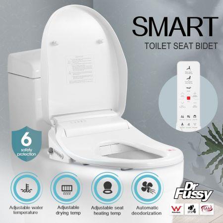 Smart Toilet Seat Bidet Cover Remote Control Electric Heated Toilet Washlet Massage