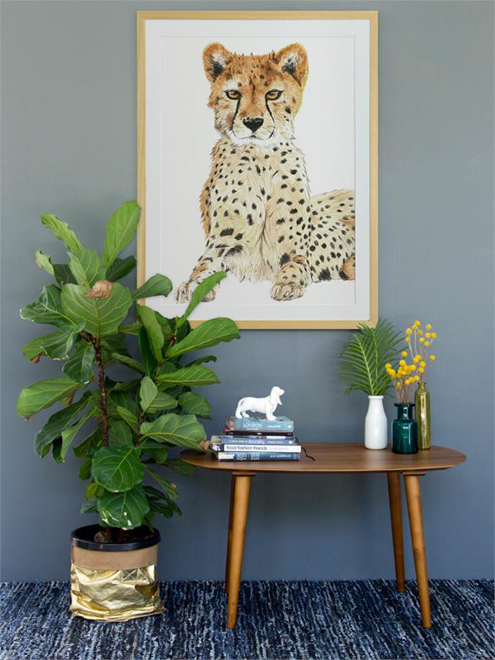 Smiling Eyes - Frame Oak - With Mat - 68x84 - Portrait