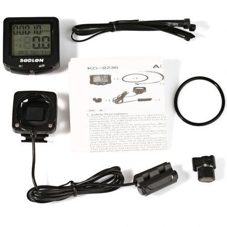 Sodlon SD - 571 Versatile 30 Functions LCD Backlight Bike Computer Water Resistant Cycling Odometer Speedometer