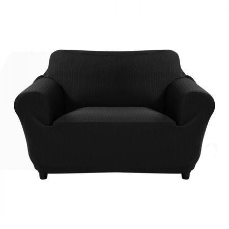 Sofa Cover Slipcover Protector Couch Covers 2-Seater Black