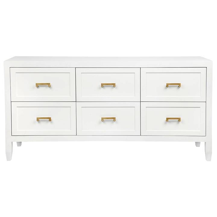 Soloman 6 Drawer Chest - White