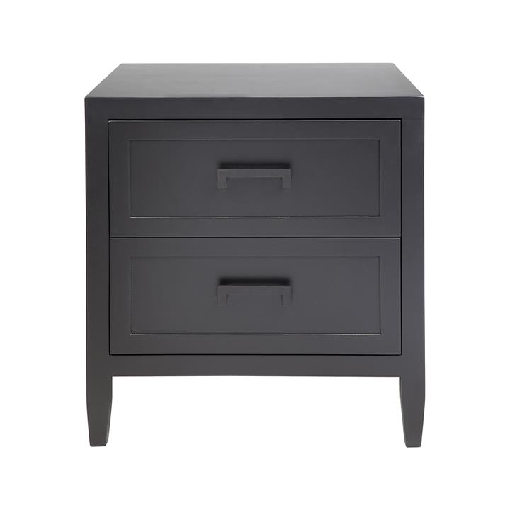 Soloman Bedside Table - Large Black