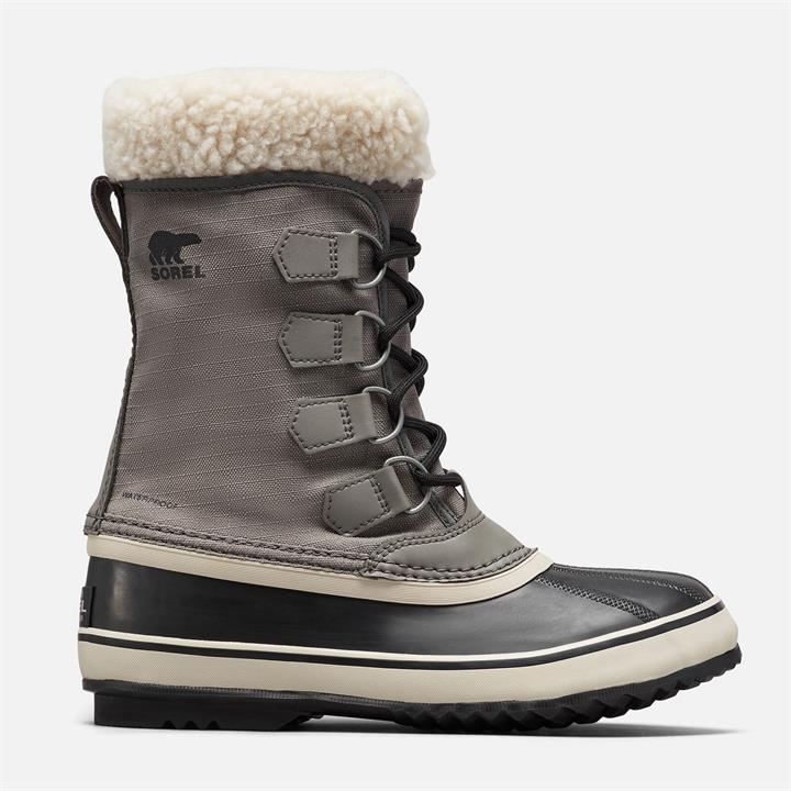 Sorel Women's Winter Carnival Waterproof Nylon Lace Up Boots - Quarry/Black - UK 3