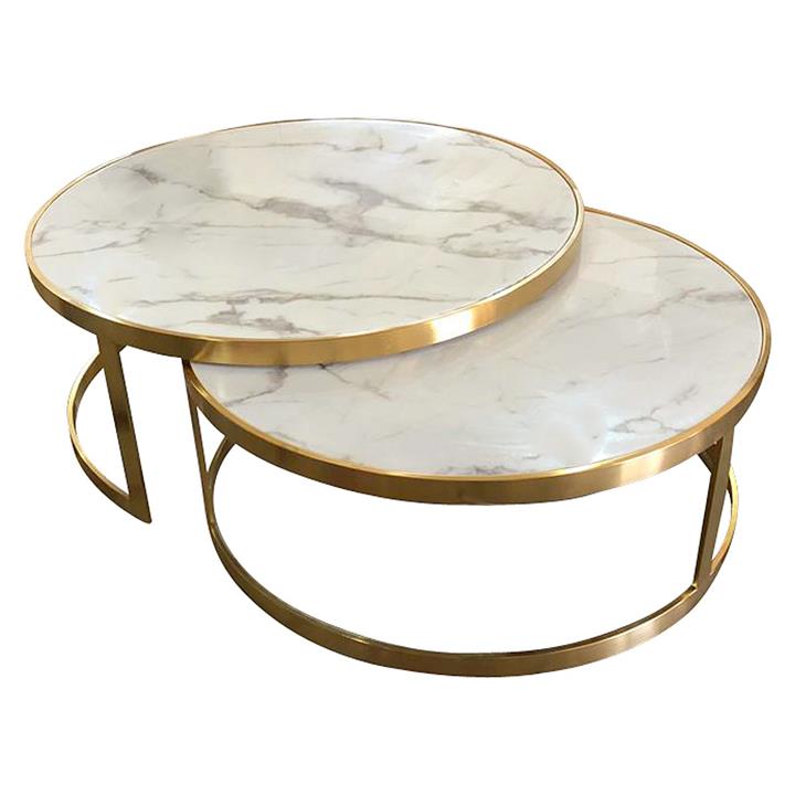 Splendour Coffee Table Set White Marble