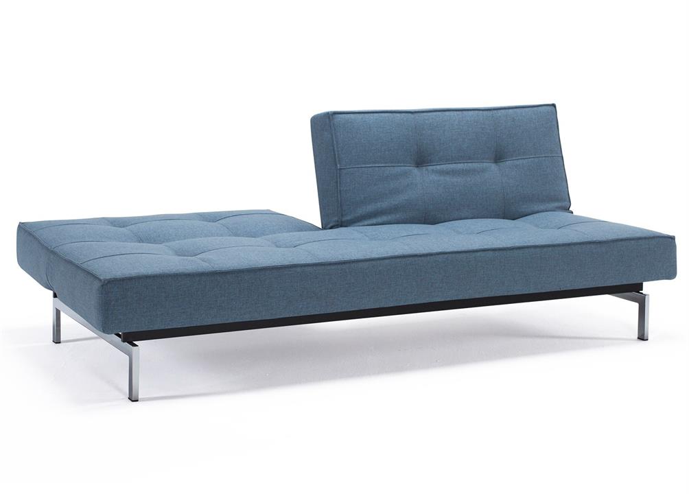 Splitback king single sofa bed with chrome legs - innovation living
