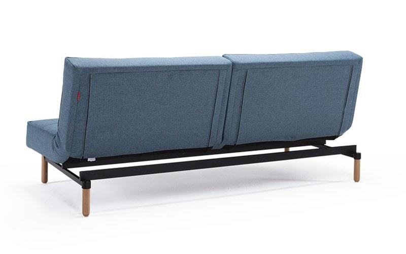 Splitback king single sofa bed with oak stem legs - innovation living