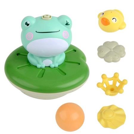 Spray Water Baby Bath Toys Electric Spray Water Floating Rotation Green Frog Sprinkler Toy