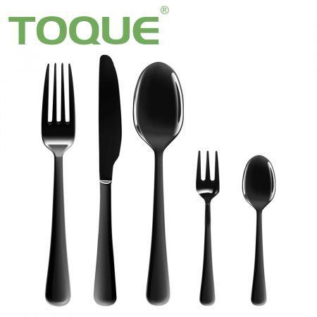 Stainless Steel Cutlery Set Travel Knife Fork Spoon Black Child Tableware 30pcsc