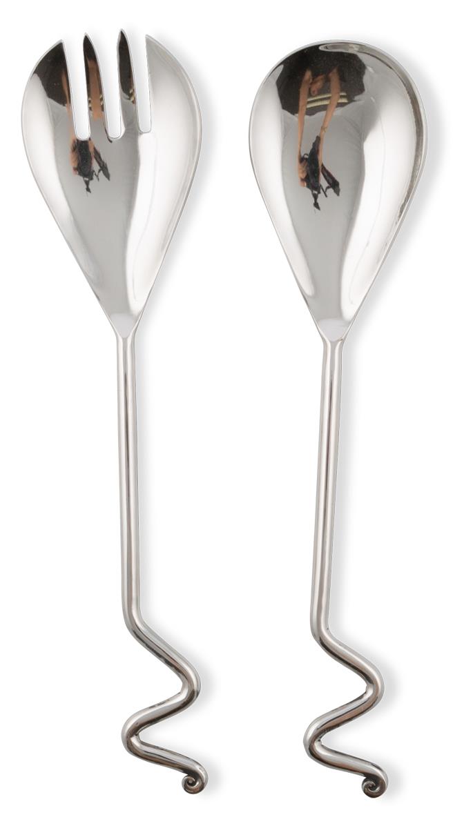 Stainless Steel Set of 2 Curly Salad Servers