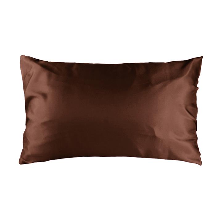 Std Satin Pillowcase 48cm x 73cm Chocolate