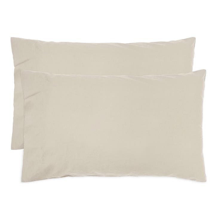 Std Temple Organic Cotton Pillowcase Pair Pebble