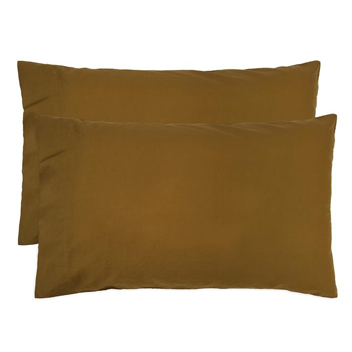 Std Temple Organic Cotton Pillowcase Pair Tobacco