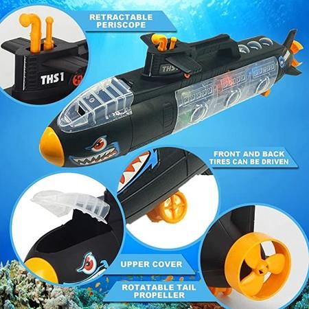 Steam Submarine sea Creature Bath Toy, All in one Submarine Toy ; 22 Inch Long Underwater Boat