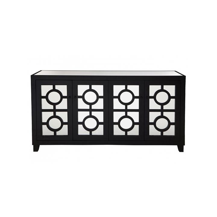 Stockton Mirrored Buffet - Black
