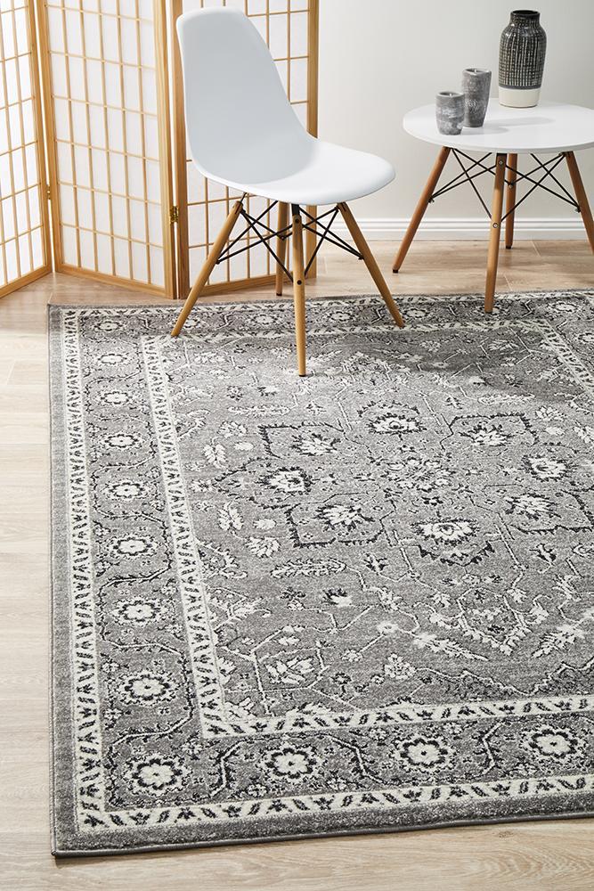 Stone Grey Transitional Rug 290x200cm