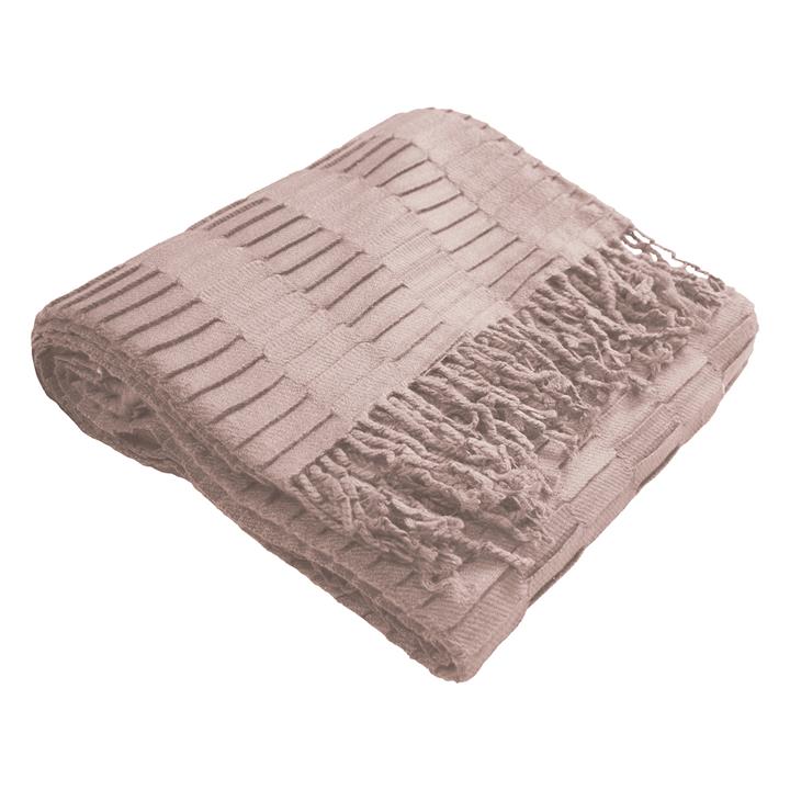 Striped Pleat Throw Blush
