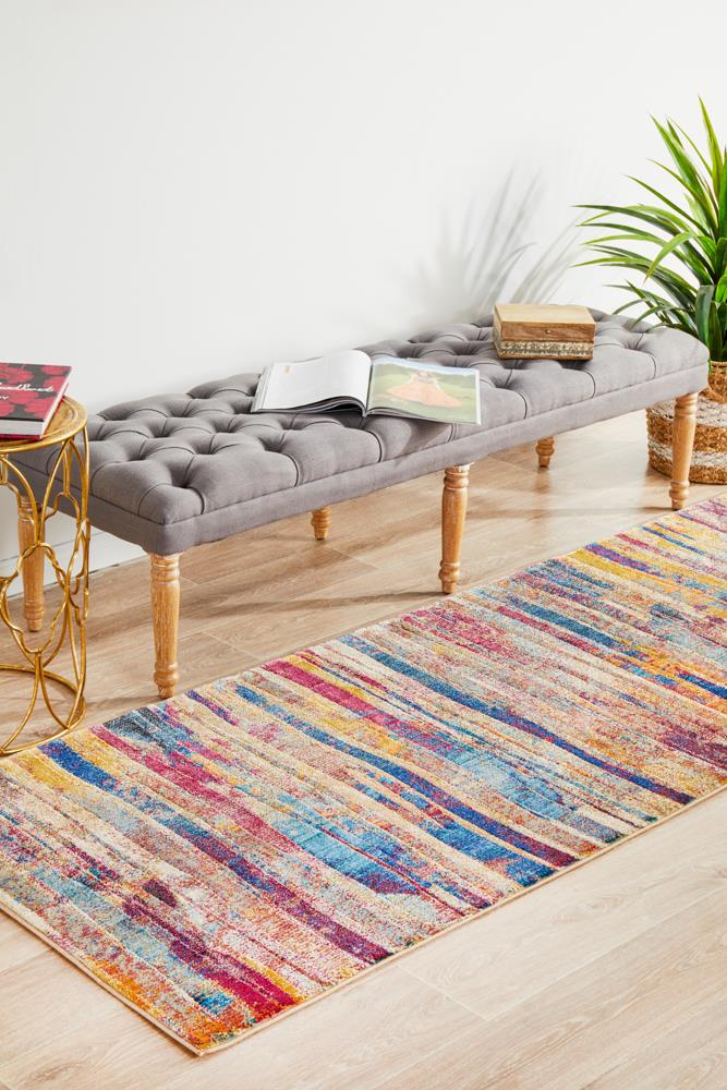 Strokes Modern Raspberry Runner 400x80cm