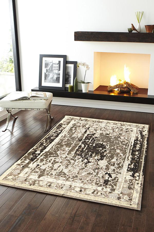 Stylish Overdyed Look Grey 330x240cm