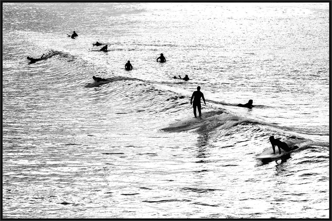 Sunset Tempered Glass Print - Black Frame