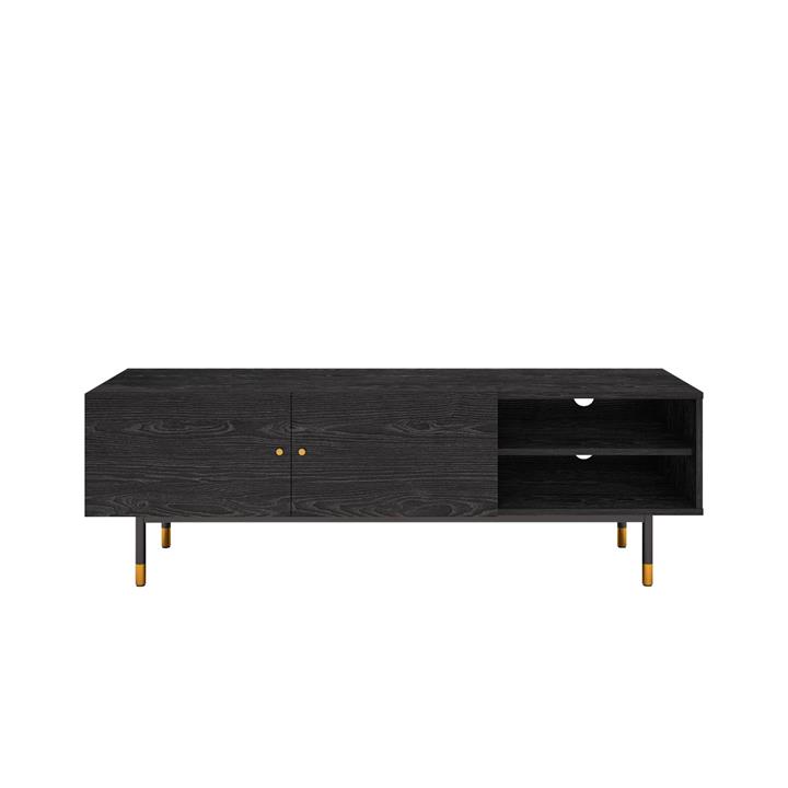 Sweden Entertainment Unit Black and Gold Handles