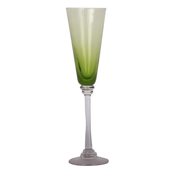 Talbot Champagne Glass Green