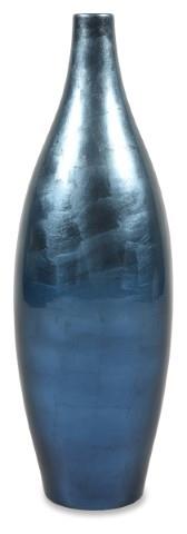 Tall Bottle vase - Blue Fading H59cm