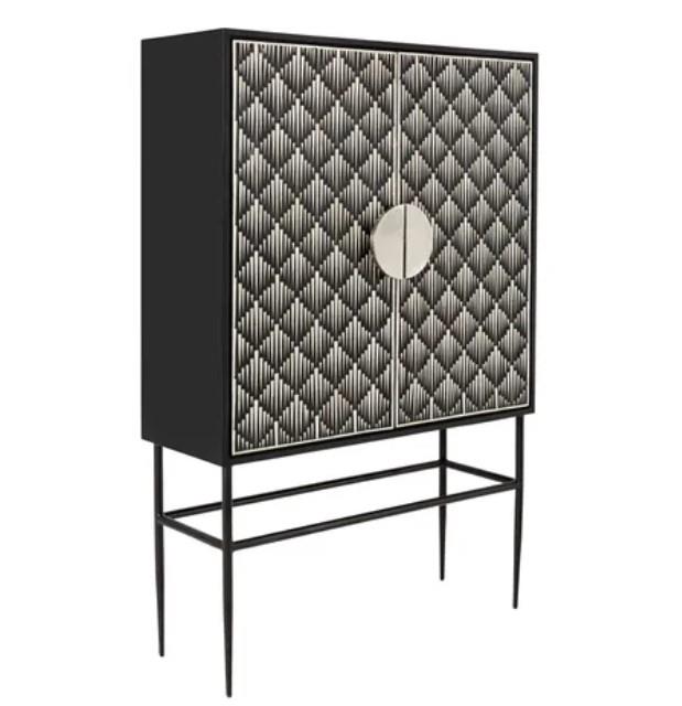 Tasma Cabinet In Bone Inlay