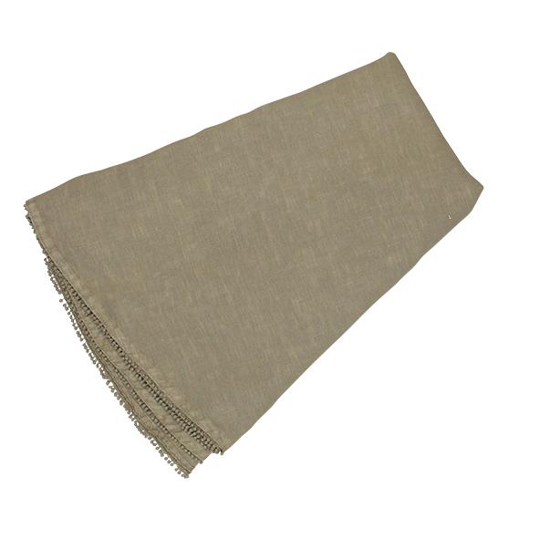 Taupe Bauble Round Table Cloth