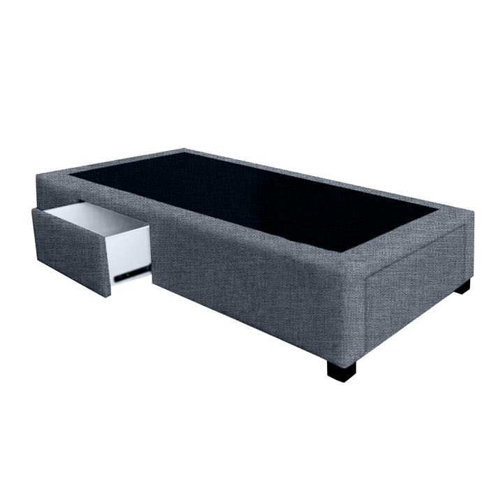Taylor custom upholstery ensemble bed base with drawers
