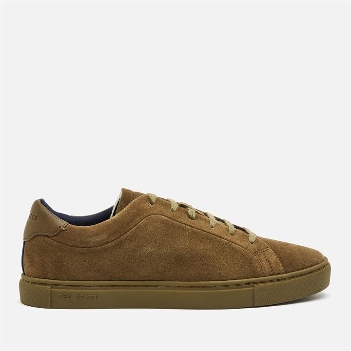 Ted Baker Men's Triloba Suede Cupsole Trainers - Khaki - UK 7