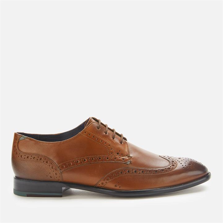 Ted Baker Men's Trvss Leather Wing Tip Oxford Shoes - Tan - UK 8