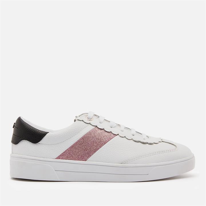 Ted Baker Women's Allva Leather Cupsole Trainers - White/Pink - UK 5