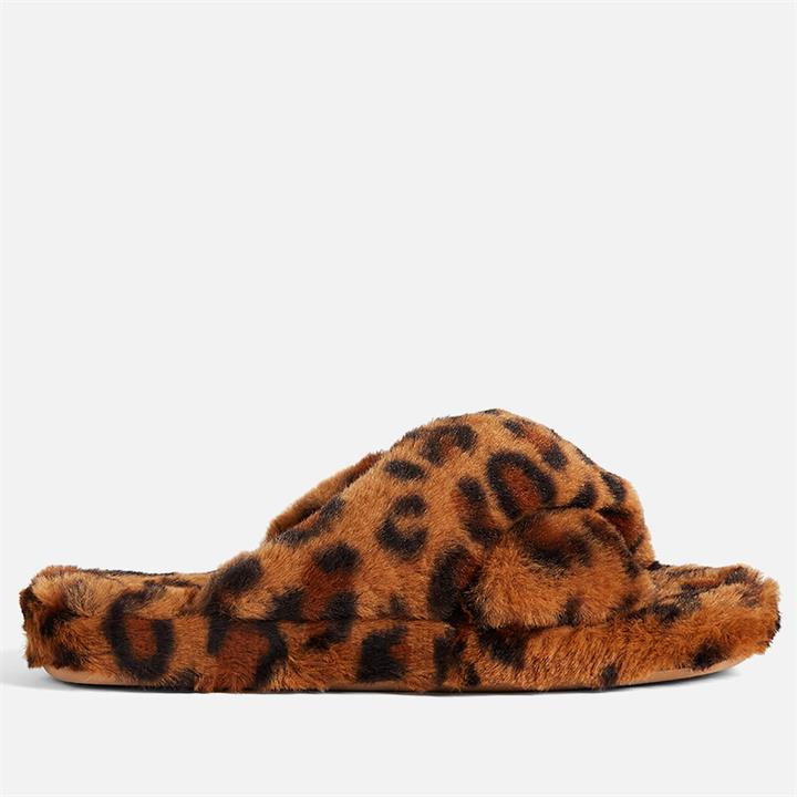 Ted Baker Women's Elyna Leopard Print Mule Slippers - Brown - UK 5
