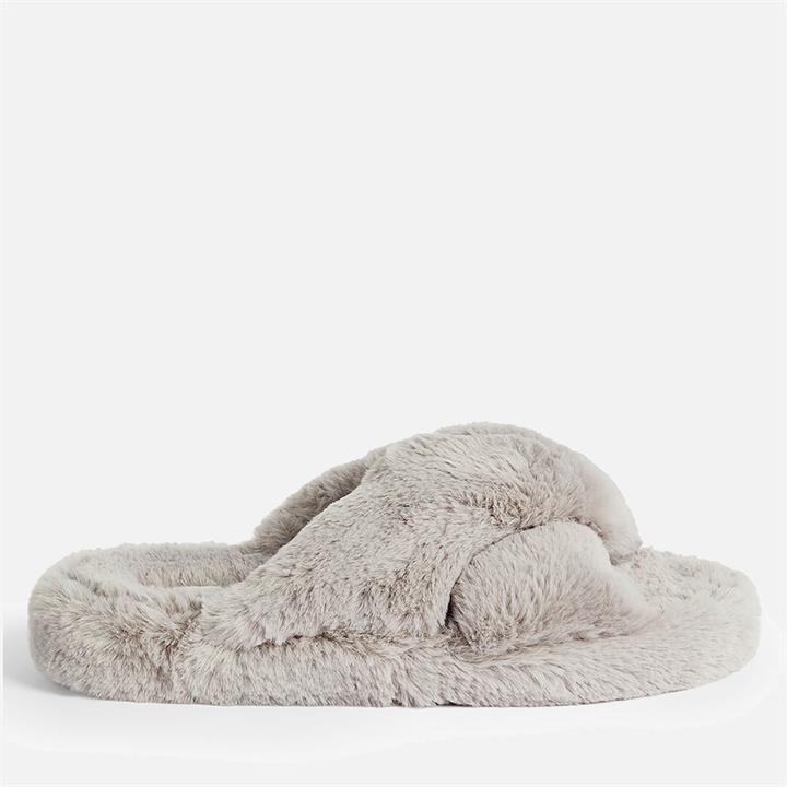 Ted Baker Women's Lopply Cross Front Slippers - Light Grey - UK 8