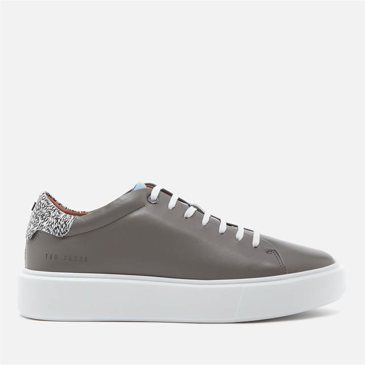 Ted Baker Women's Pixen Leather Flatform Trainers - Grey - UK 8