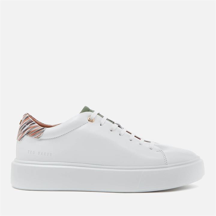 Ted Baker Women's Pixep Leather Flatform Trainers - White - UK 8