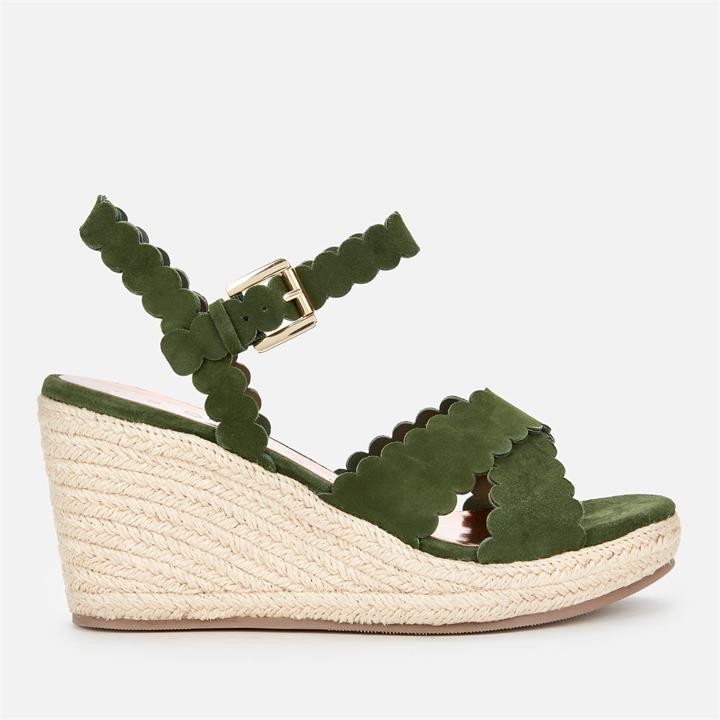 Ted Baker Women's Selanas Wedged Sandals - Khaki - UK 4