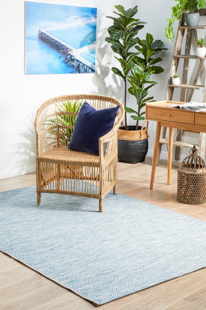 Terrace Clara Diamond Rug Blue 400X300