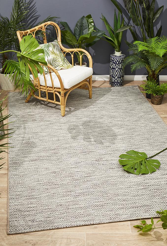 Terrace Clara Diamond Runner Rug Natural 400X80