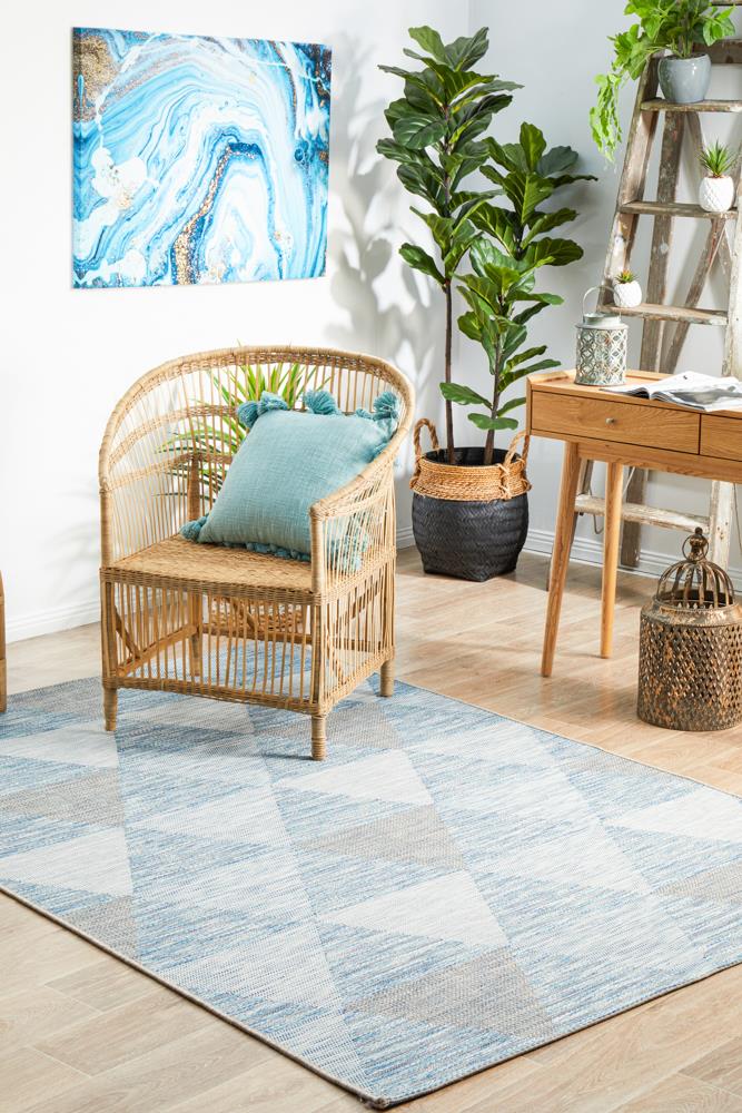 Terrace Geo Rug Blue 330X240