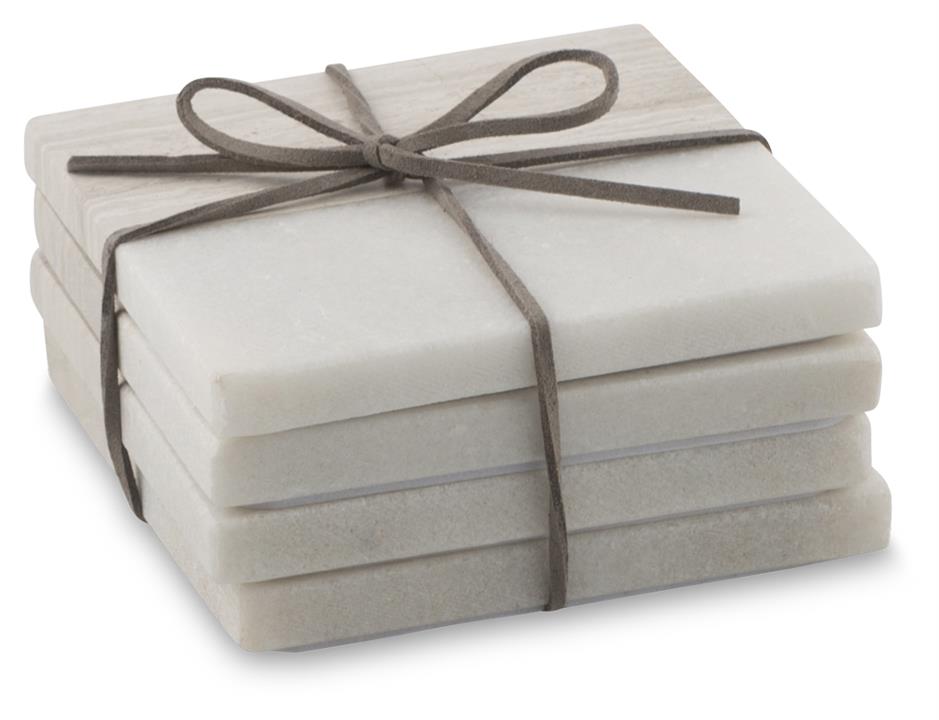 Tetsuya Set of Four Square Marble Coasters