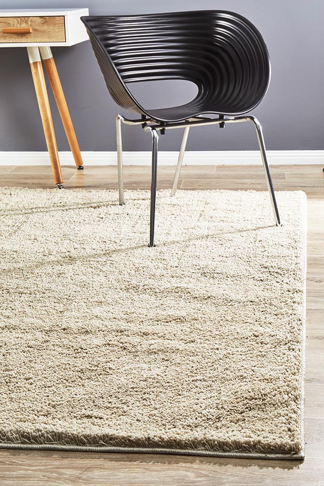 Texture Shag Rug Cream 320x230cm